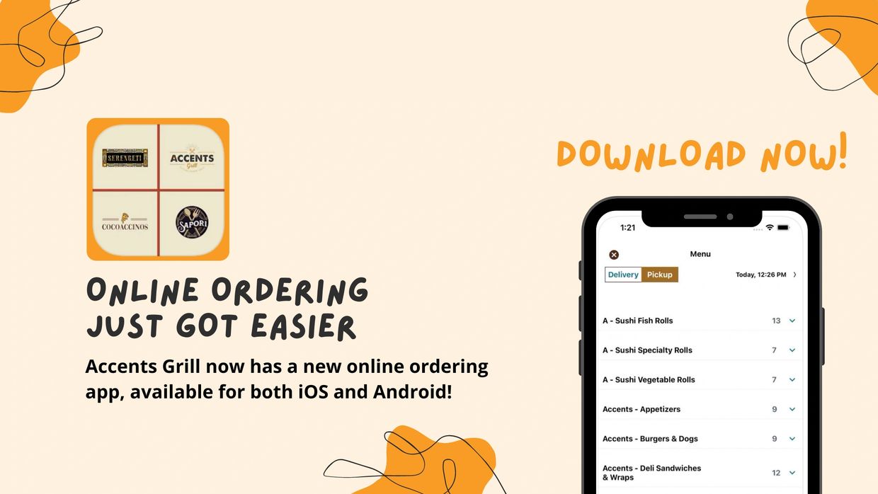 Kosher Restaurant, Grill, and Liquor Store Accents Grill